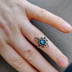 Unique Blue stoned ring